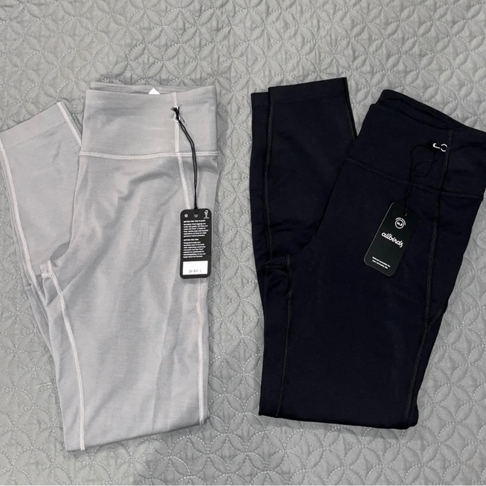 Allbirds Natural Leggings Black and Grey size M NWT